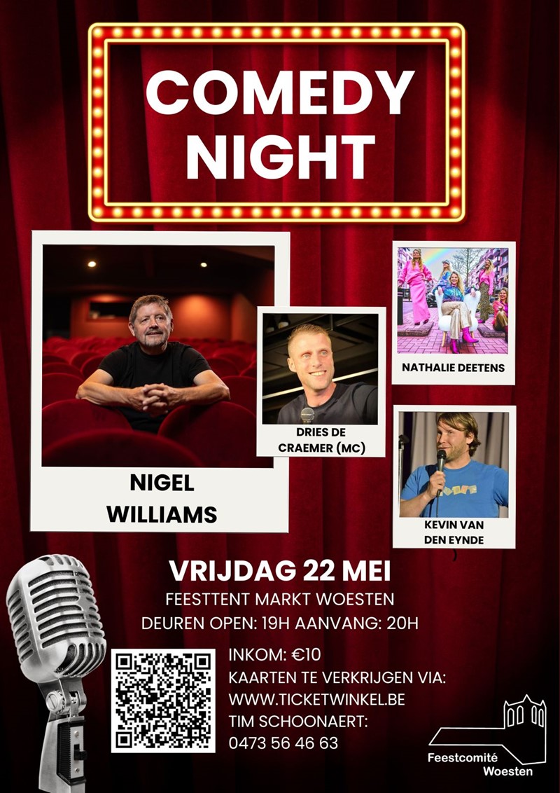 Comedynight vrijdag 22 mei 2026